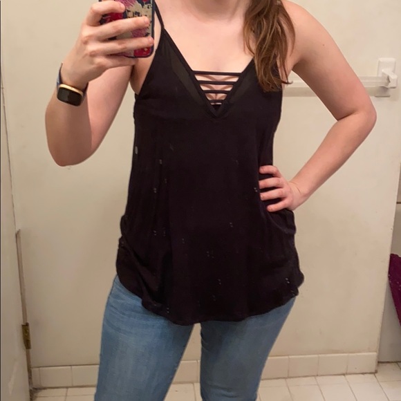 American Eagle Outfitters Tops - 🟢 NWT* Black American Eagle Tank Top